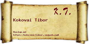 Kokovai Tibor névjegykártya